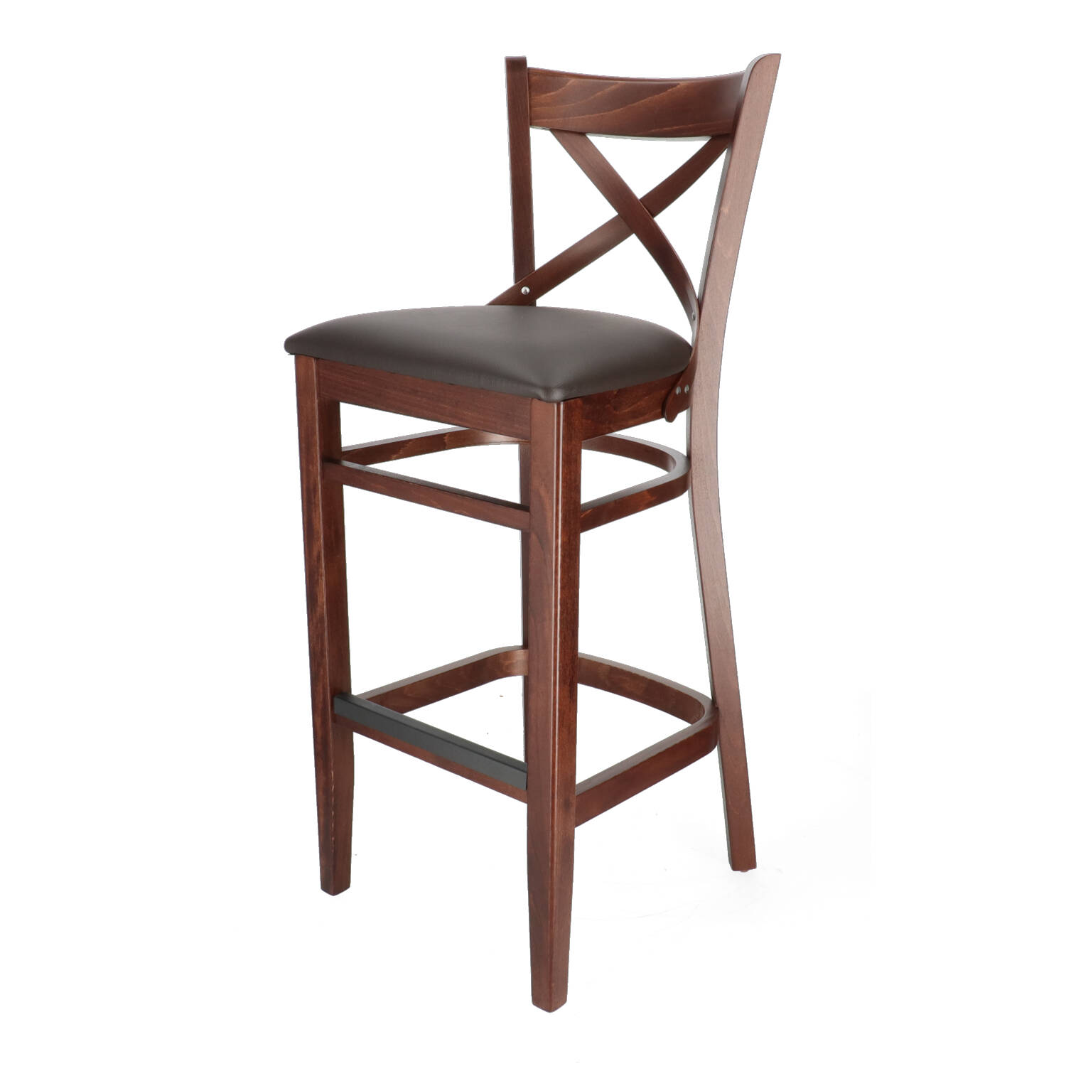 XTON 04 UP Brown Scandinavian Wooden indoor bar stool